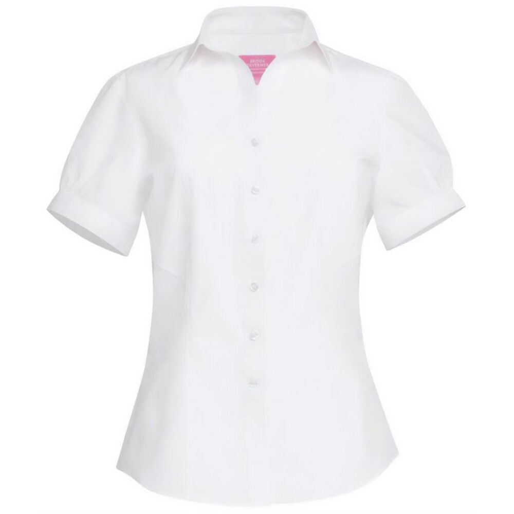 Brook Taverner Womens/Ladies Paduli Poplin Short-Sleeved Formal Shirt / White